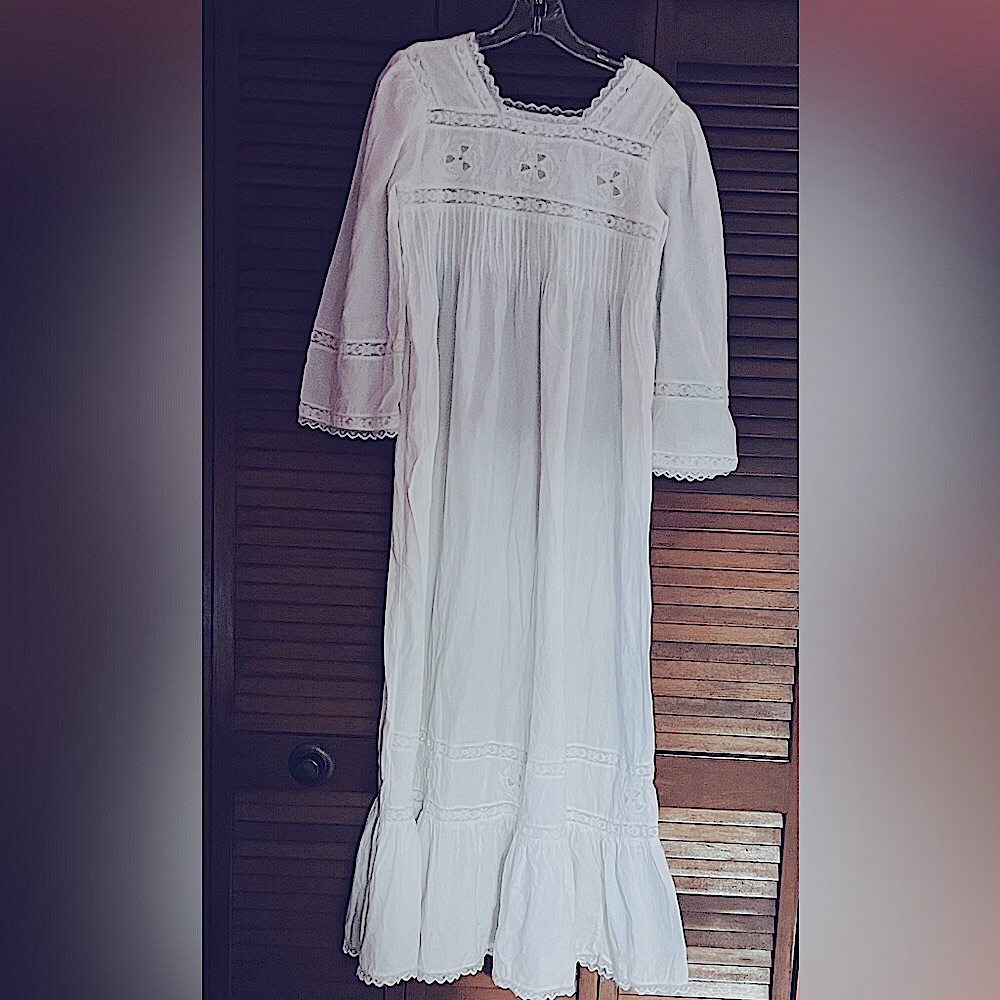 Vintage Saybury Women's Boho Maxi Dress/Nightgown